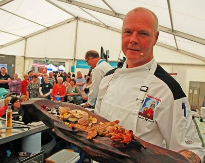 Chef Emmett McCourt at the Flavours of the Foyle Seafood Festiva;